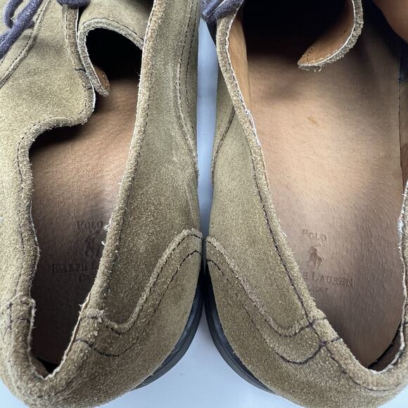 Polo Ralph Lauren Westford Oiled Suede Leather Shoes Tan Oxfords Men’s Size 12‎ main image 6
